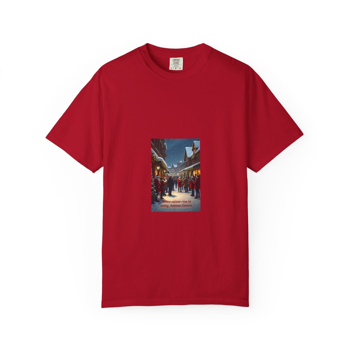 Cozy Winter Scene T-Shirt - Holiday Gift, Casual Wear, Layering Piece, Unisex Tee, Festive Fashion88a