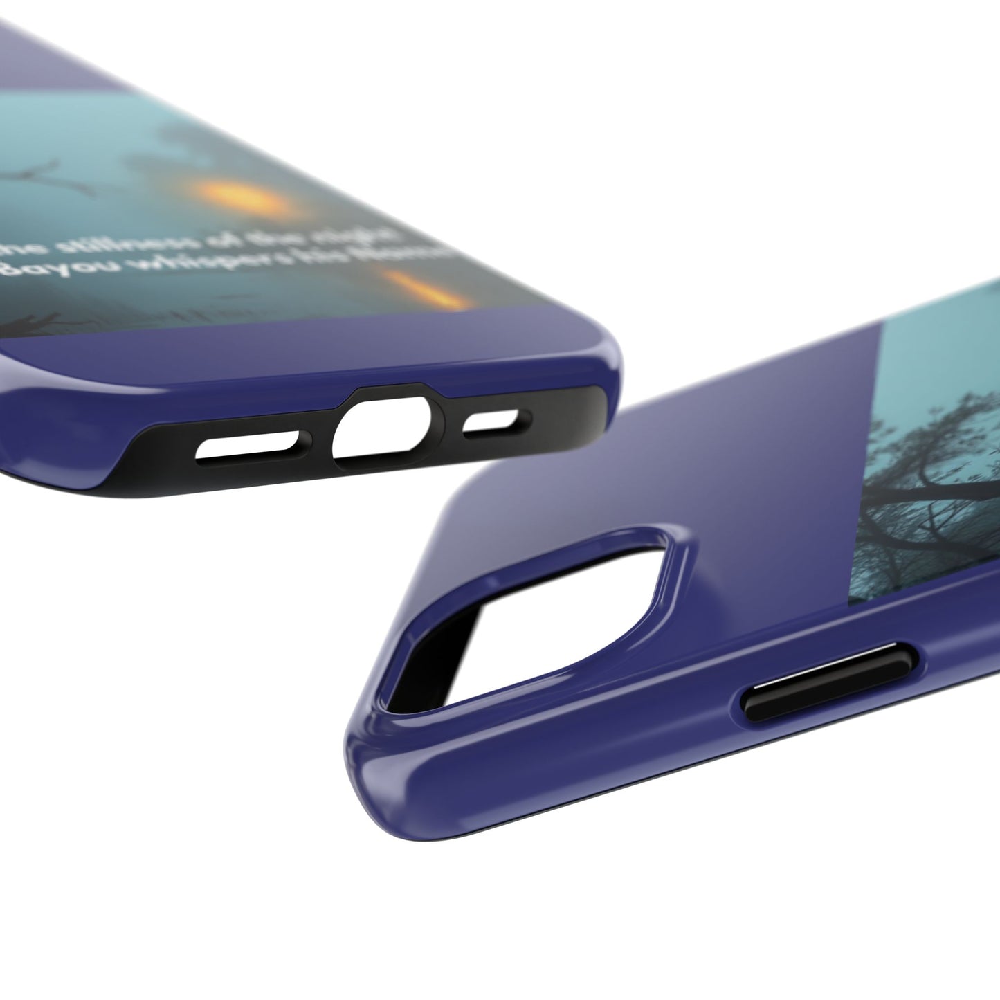 Tough Phone Case — 'In the stillness of the night the Bayou whispers his Name' Moody Bayou Cross Design