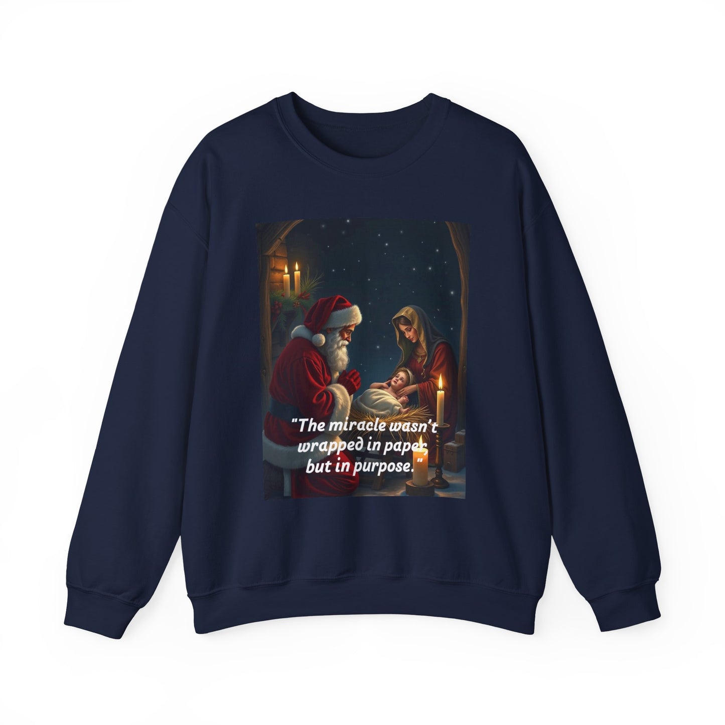 Cozy Holiday Sweatshirt with Heartwarming Quote 90