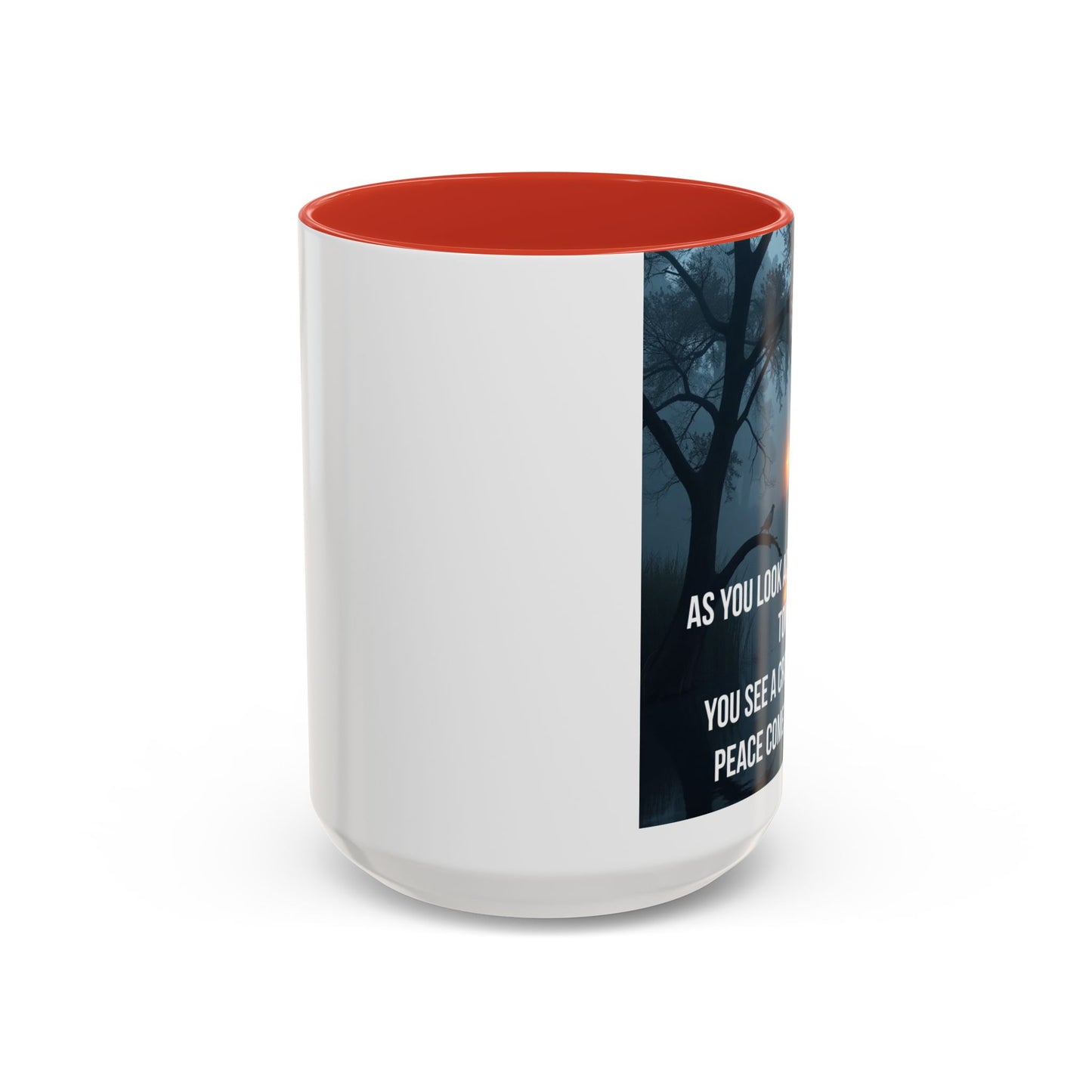 Bayou Cross & Flag Coffee Mug — Inspirational Southern Scene with Peaceful Verse (11/15 oz)