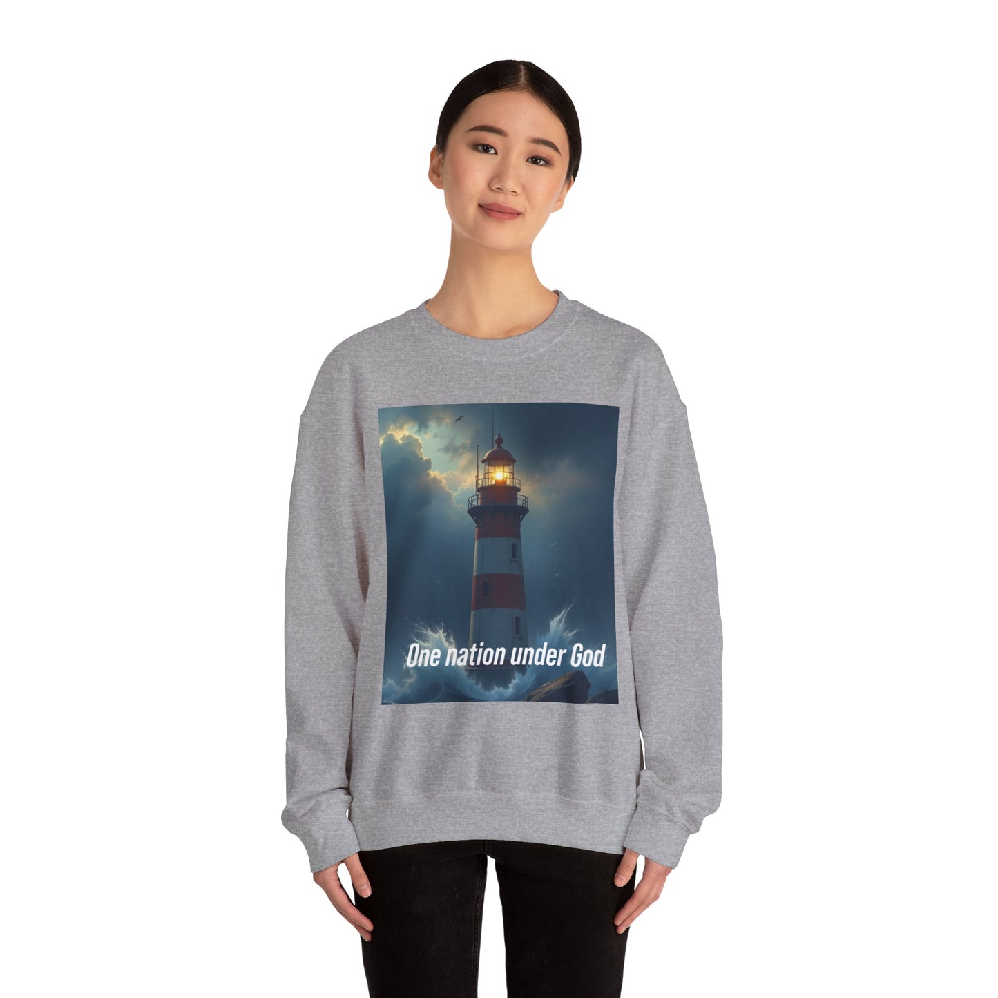 One Nation Under God Lighthouse Sweatshirt