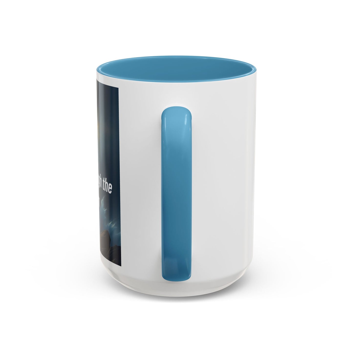 Faith Through the Storm Lighthouse Coffee Mug - Inspirational Ceramic Accent Mug