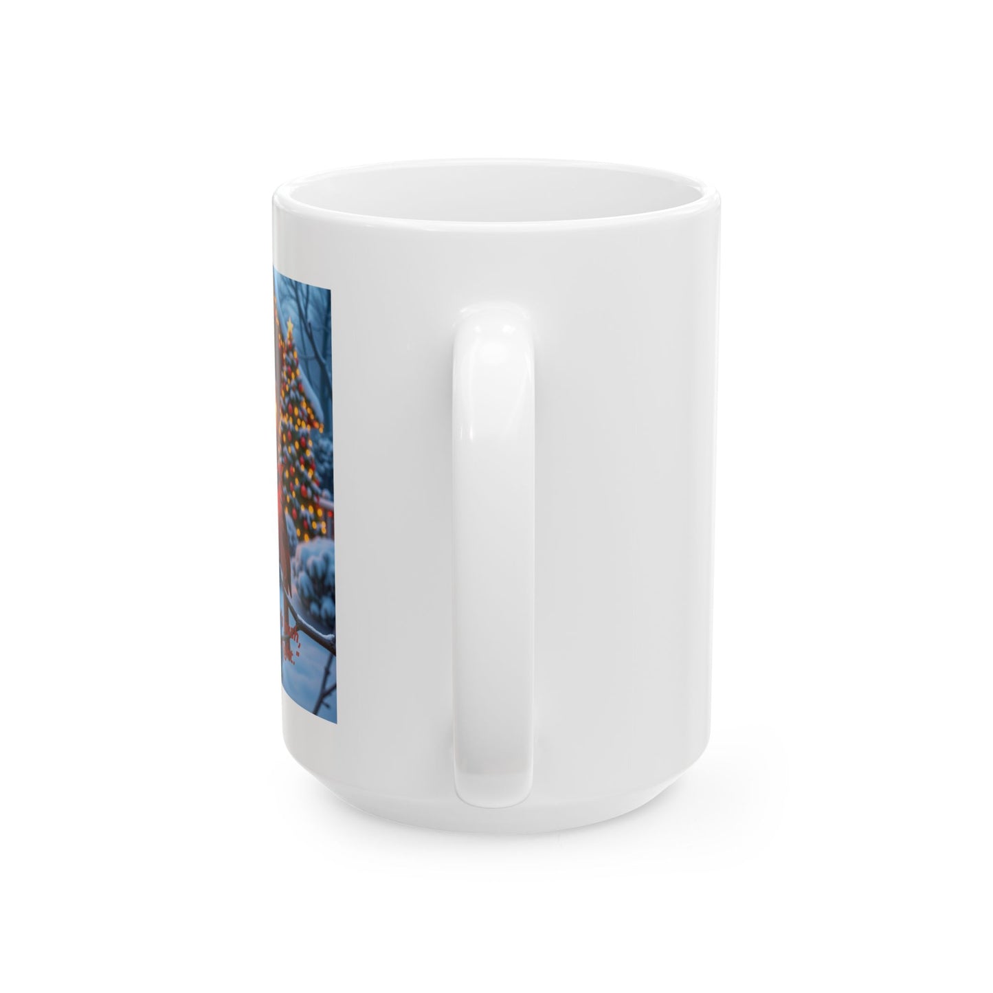 Festive Cardinal Charm Ceramic Mug - Winter Holiday Drinkware, Cozy Gift for Bird Lovers, Christmas Decor, 11oz/15oz 301