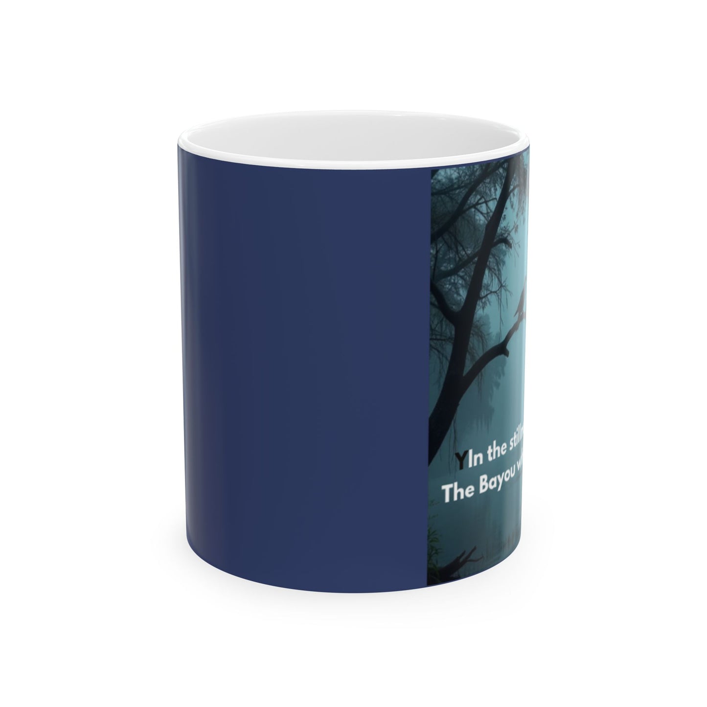 Bayou Midnight Ceramic Mug – Scenic Moonlit Swamp Coffee Cup (11oz, 15oz)
