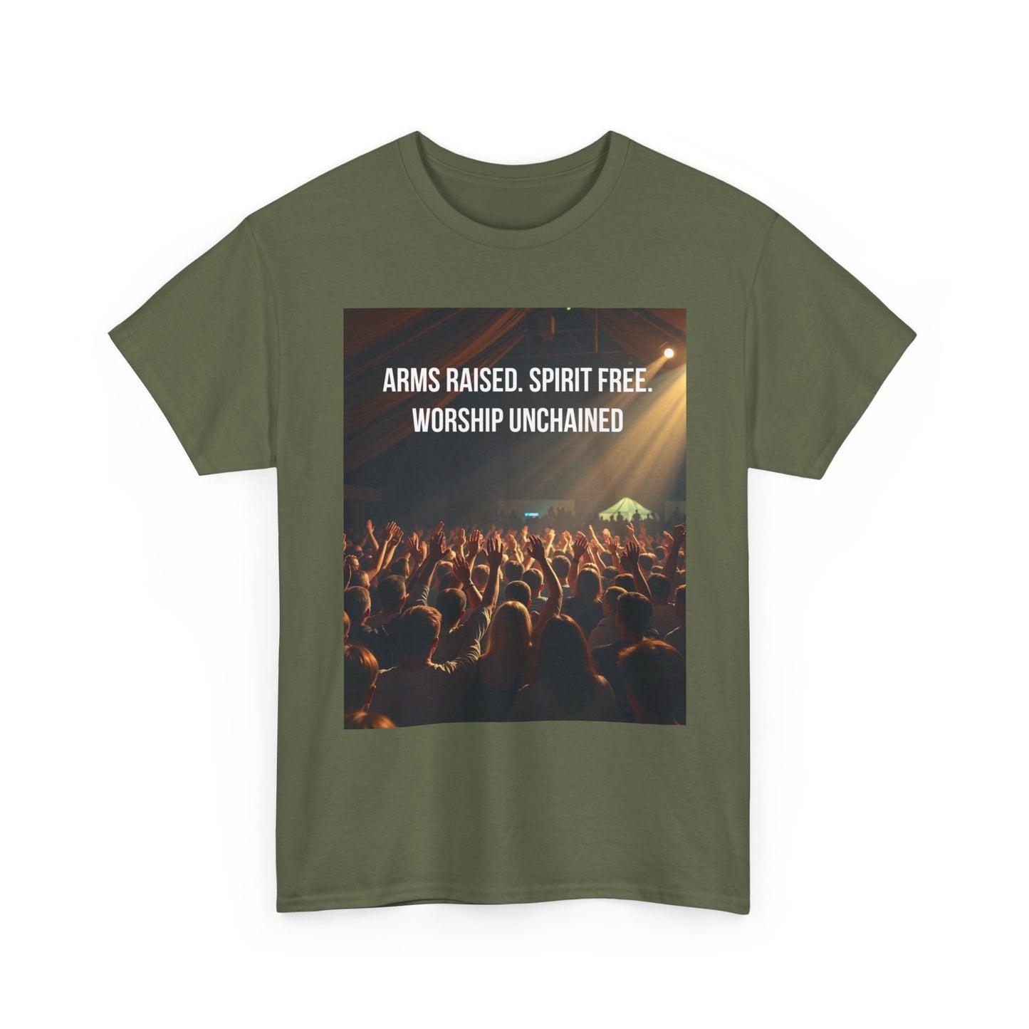 Worship Concert T‑Shirt — "Arms Raised. Spirit Free. Worship Unchained"