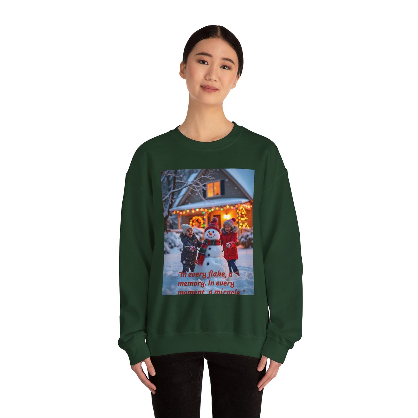 Cozy Christmas Sweatshirt, Winter Holiday Crewneck, Family Gift, Snowman Sweater, Festive Layering Piece, Memory Maker66