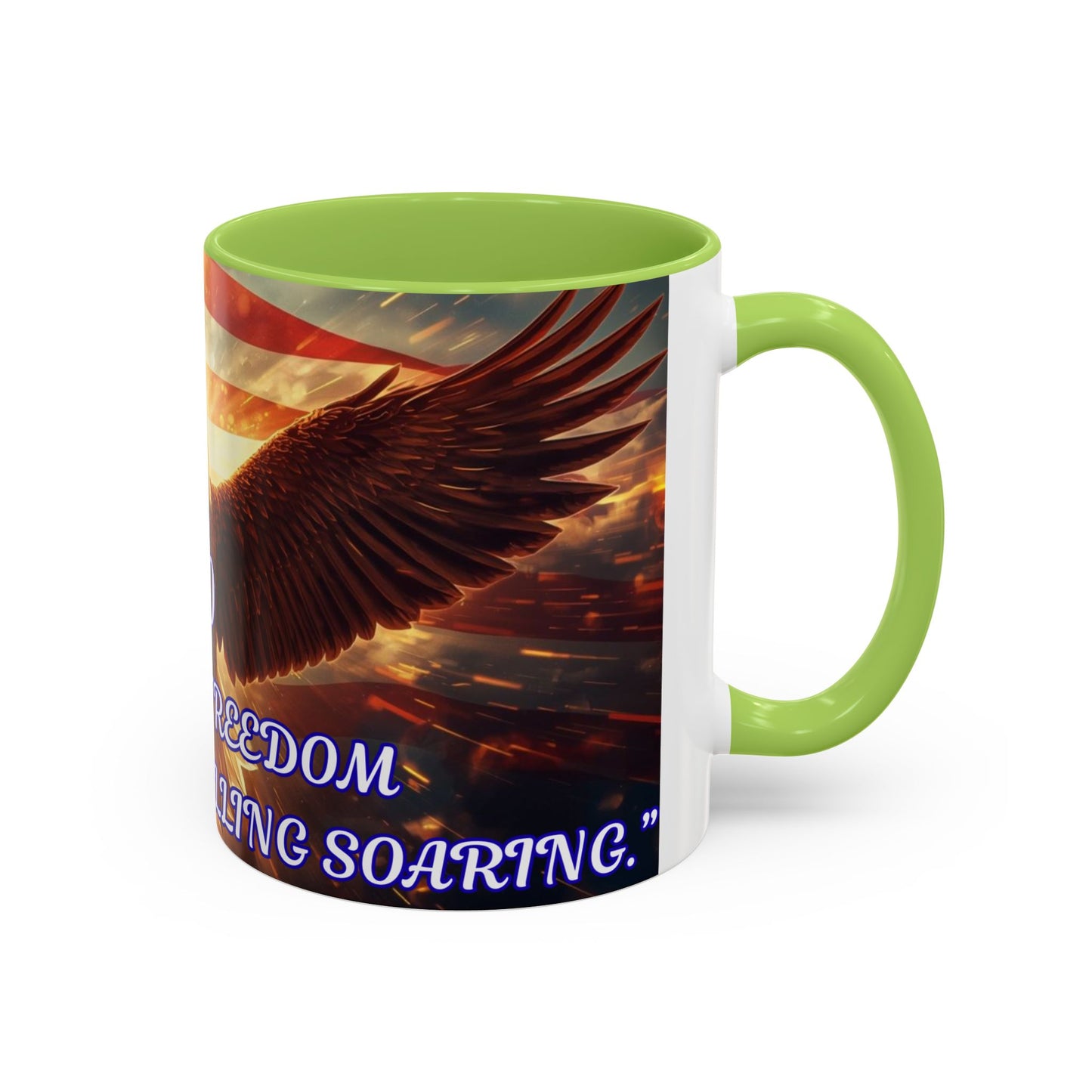 Patriotic Eagle Coffee Mug – "250 Years of Freedom" Accent 11/15oz