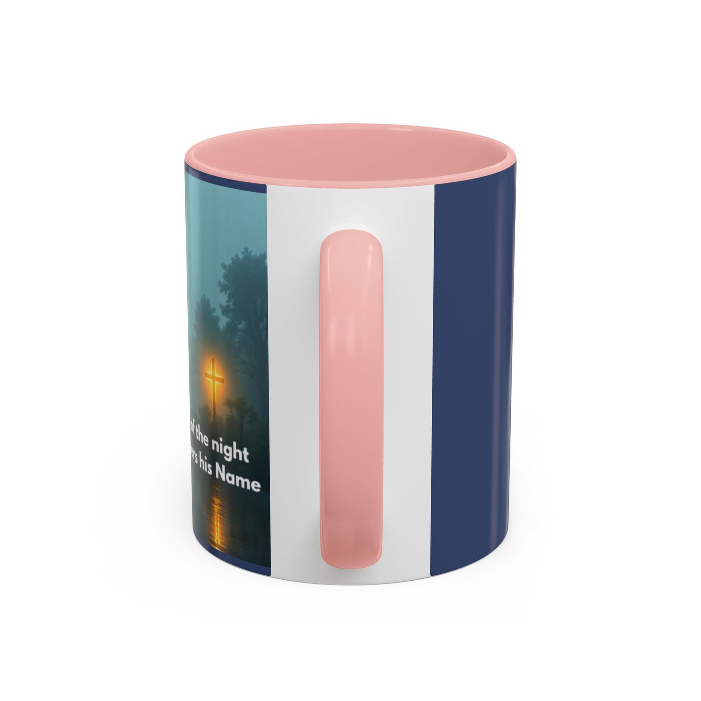 Coffee Mug — Bayou Night Scene with Cross & Quote (In the stillness of the night...)