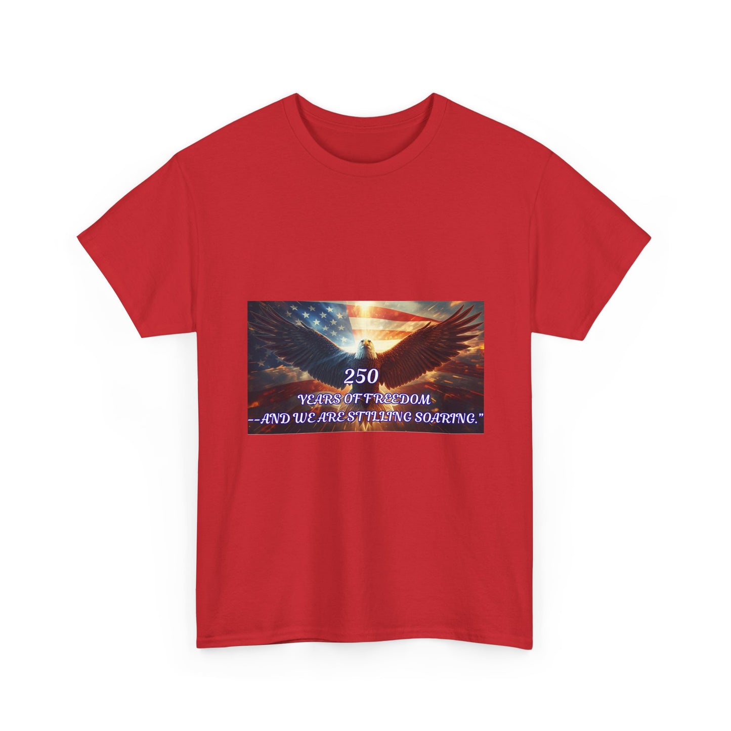Patriotic Eagle Tee - "250 Years of Freedom" American Flag Shirt