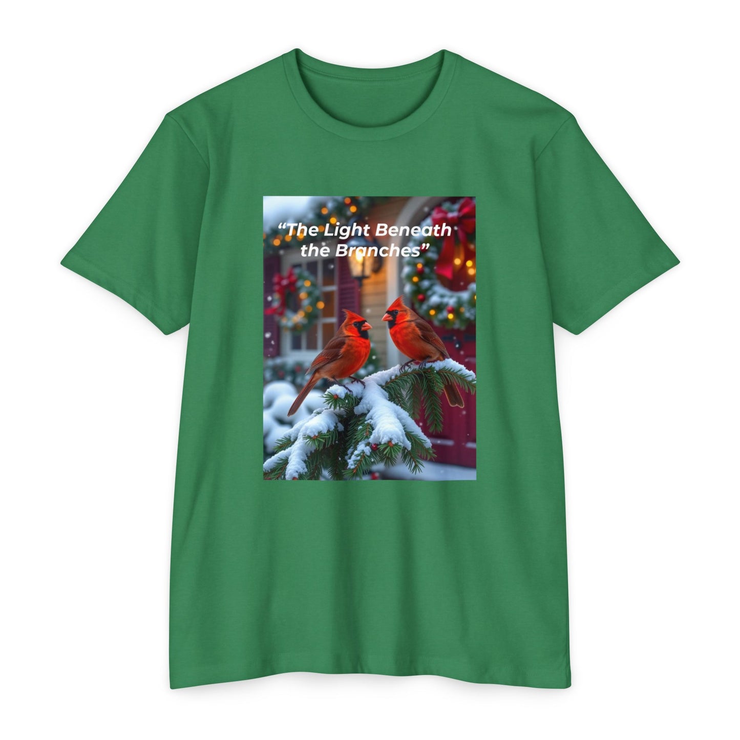 Festive Christmas T-Shirt, Bird Lover Tee, Holiday Apparel, Cozy Winter T-Shirt, Gifts for Nature Enthusiasts, Seasonal Family Wear