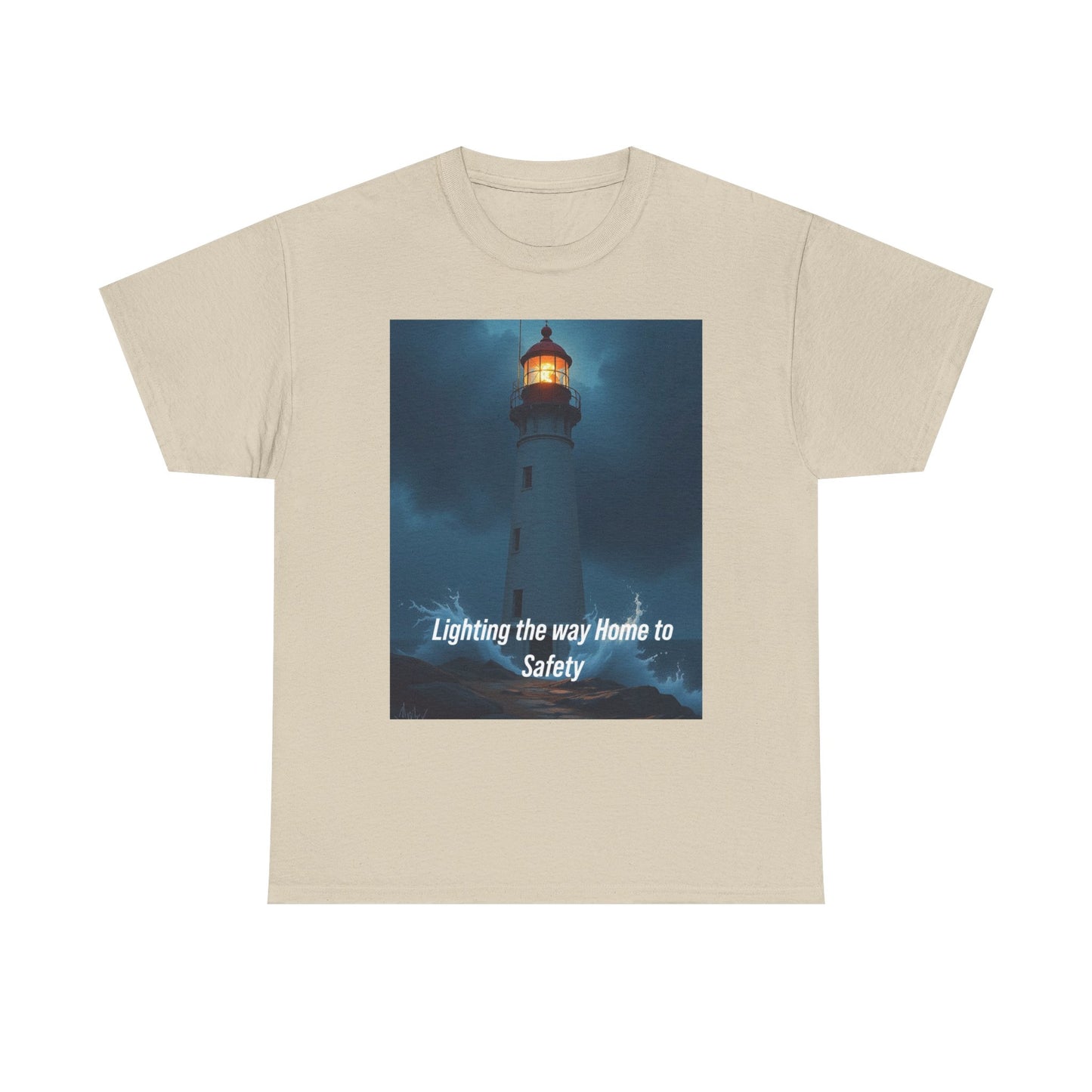 Lighthouse Graphic Tee — "Lighting the Way Home to Safety"