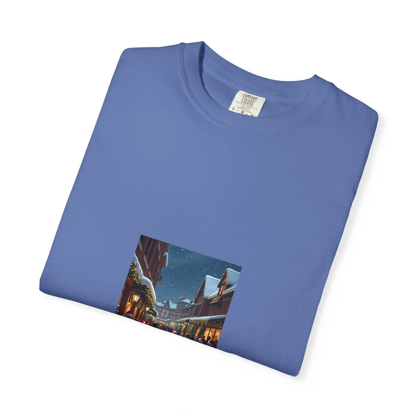 Cozy Winter Scene T-Shirt - Holiday Gift, Casual Wear, Layering Piece, Unisex Tee, Festive Fashion88a