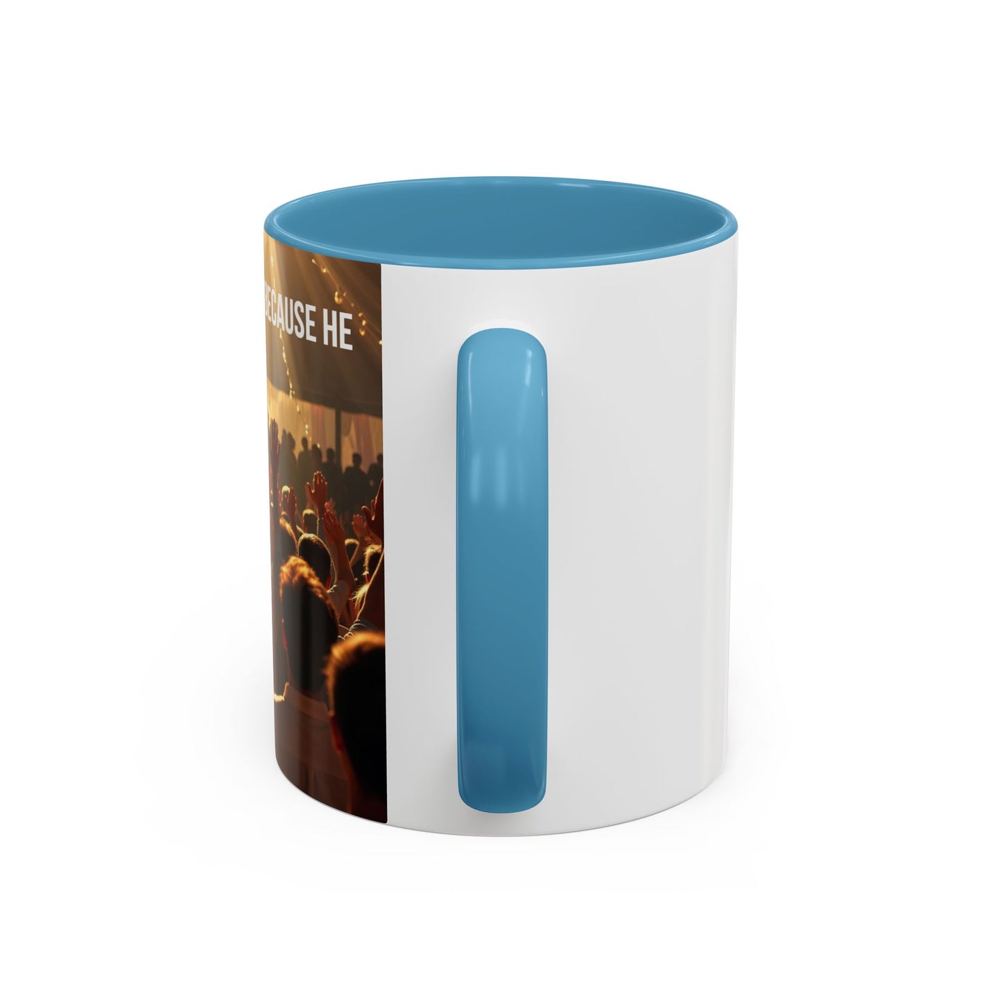 Coffee Mug — “I Lift My Hands Because He Lifted My Soul” Christian Worship Accent Mug