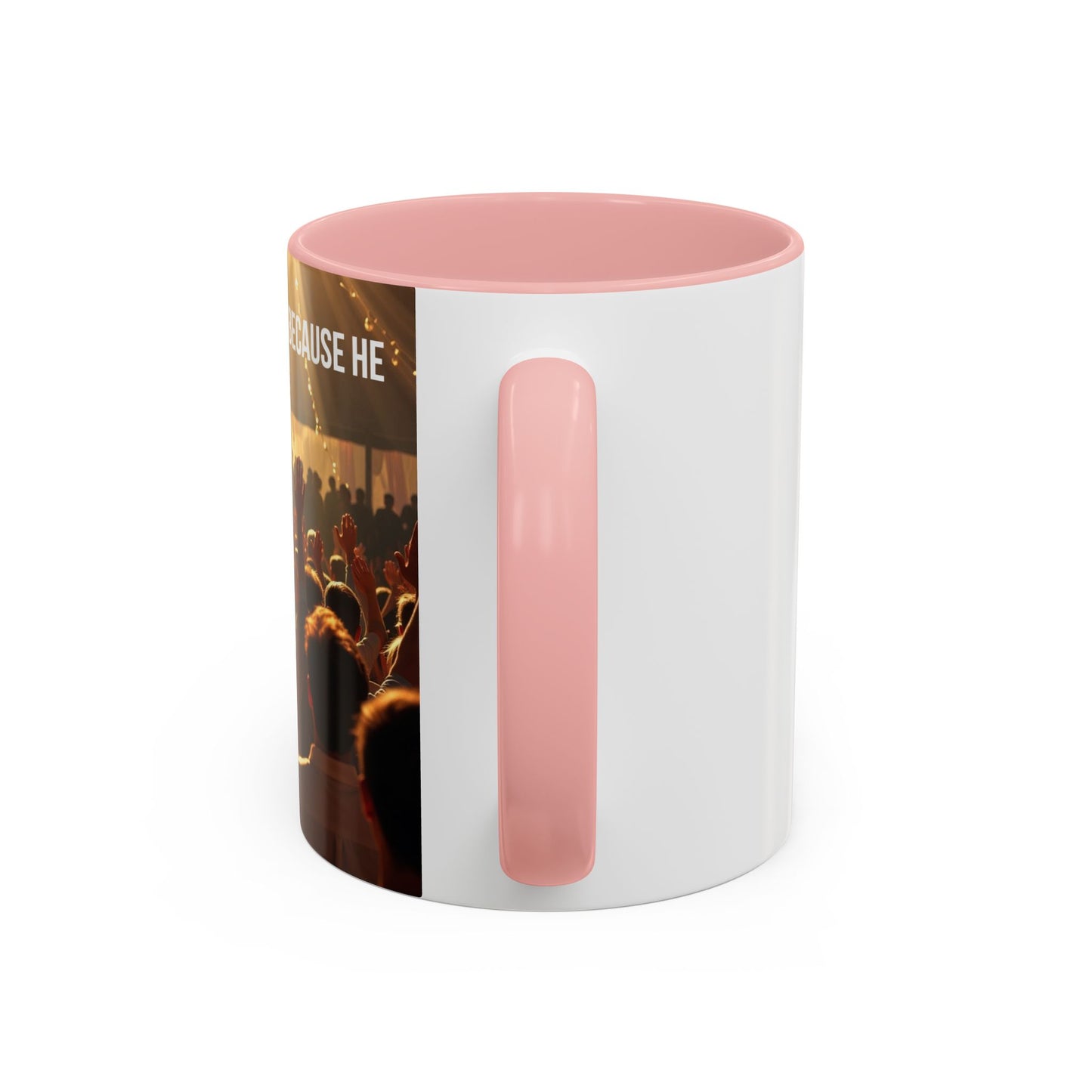 Coffee Mug — “I Lift My Hands Because He Lifted My Soul” Christian Worship Accent Mug