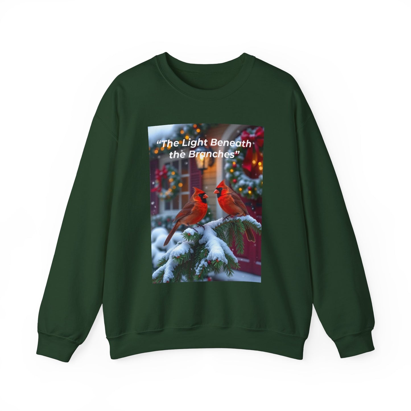 Festive Crewneck Sweatshirt with Cardinals - Cozy Holiday Apparel, Winter Gift, Christmas Sweater, Seasonal Fashion