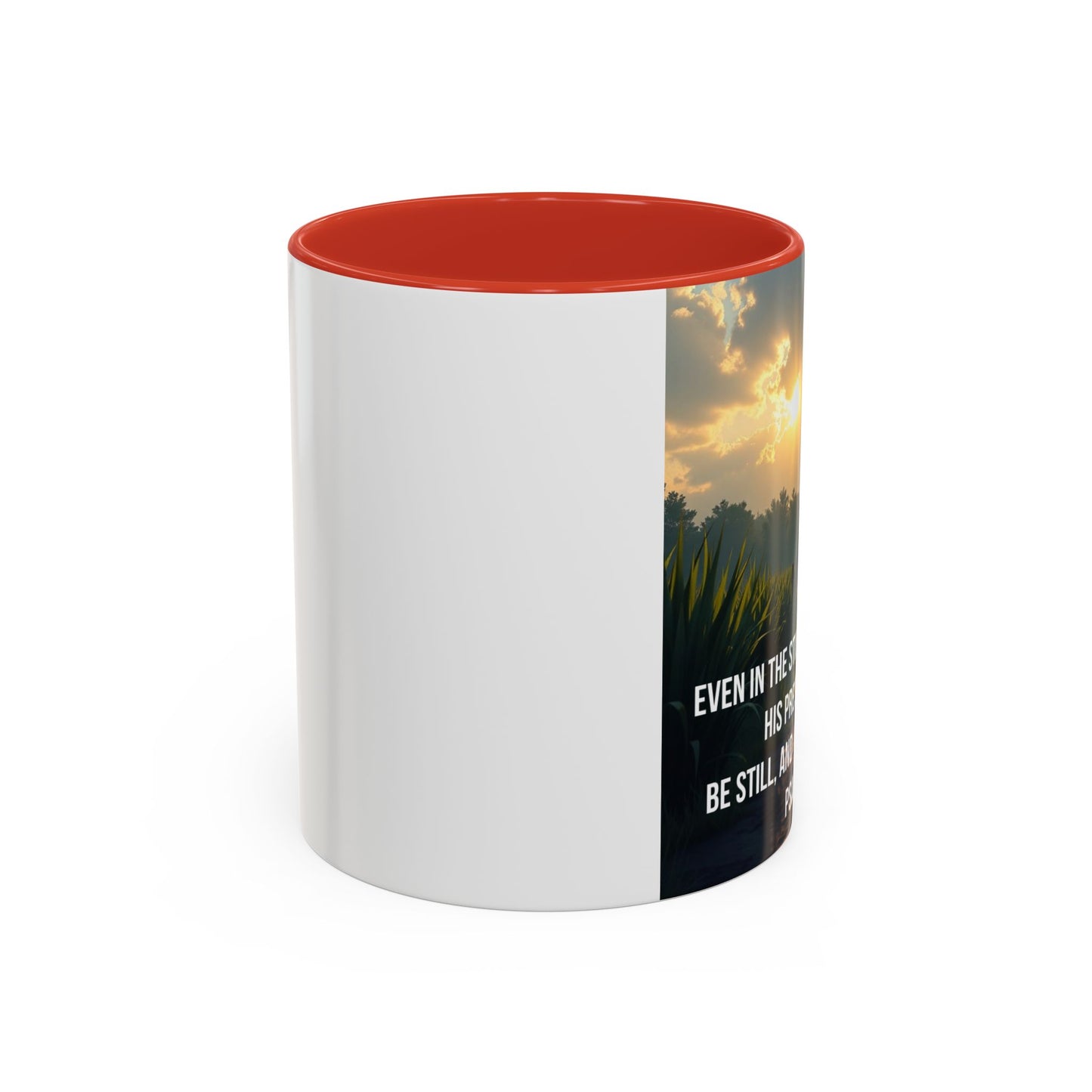 Inspirational Psalm 46:10 Coffee Mug — "Be Still" Accent Mug