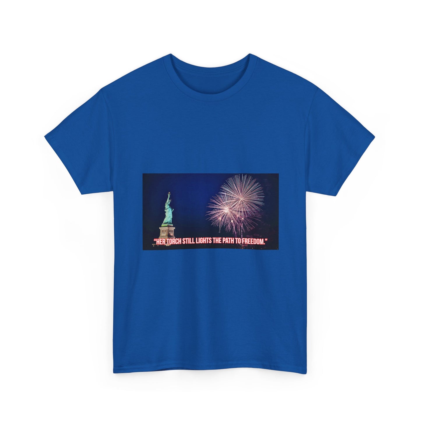 Liberty Fireworks T-Shirt — Statue of Liberty 4th of July Tee