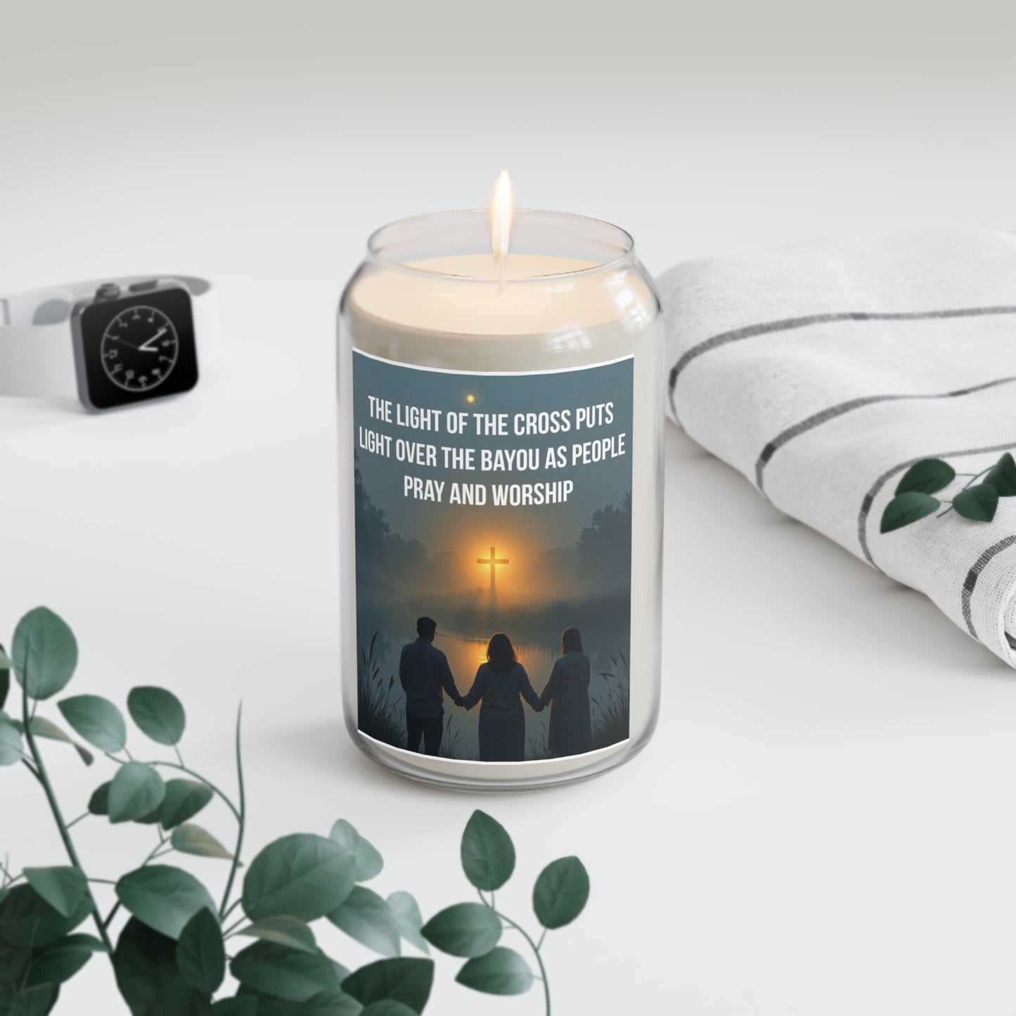 Christian Bayou Scented Soy Candle – "The Light of the Cross" 13.75oz