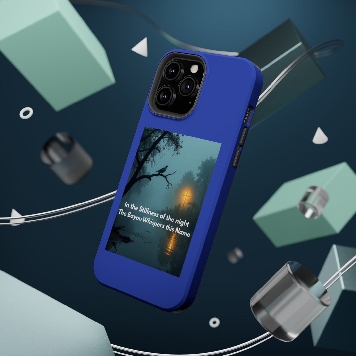 Magnetic Impact-Resistant Phone Case — Bayou Night Scene with Poem