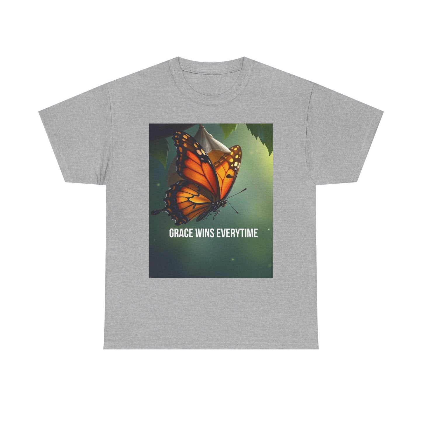 Butterfly 'Grace Wins Everytime' Graphic Tee - Inspirational Nature T-Shirt