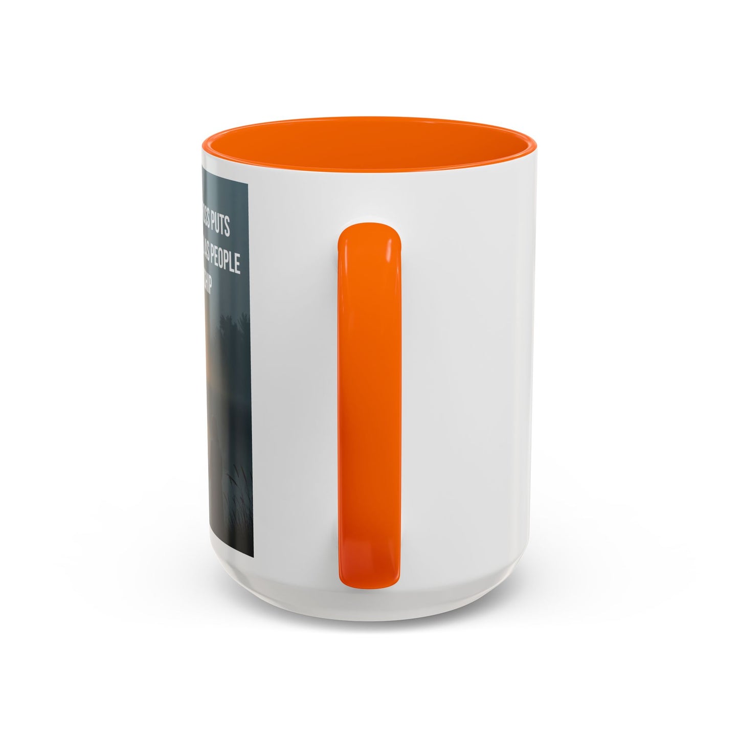 Christian Accent Coffee Mug — “The Light of the Cross” Inspirational Bible Verse Design
