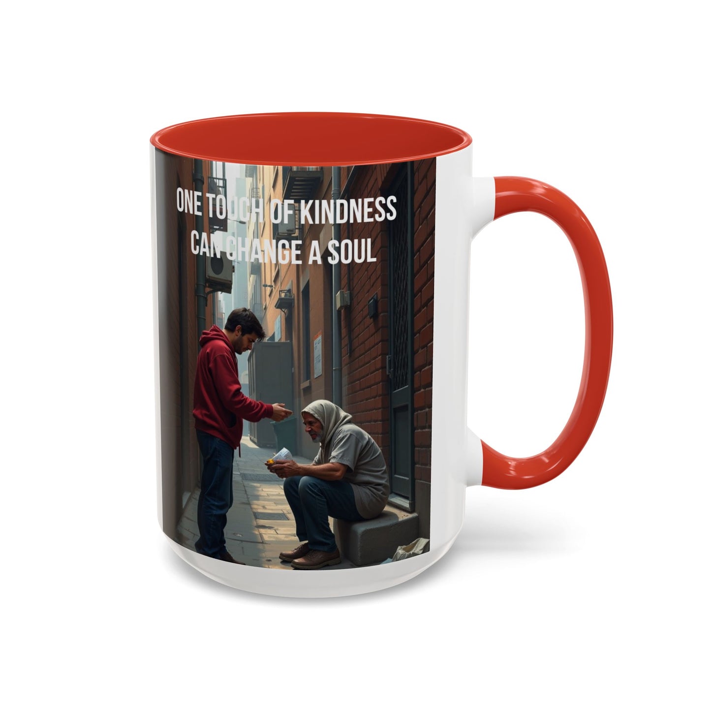 Kindness Quote Coffee Mug – "One Touch of Kindness Can Change a Soul" Accent Mug