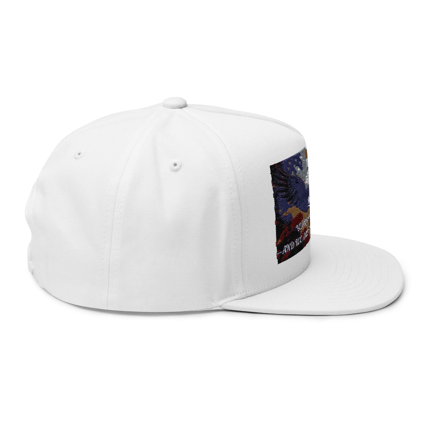 Embroidered Eagle Freedom Flat Bill Cap — "250 Years of Freedom" Patriotic Snapback