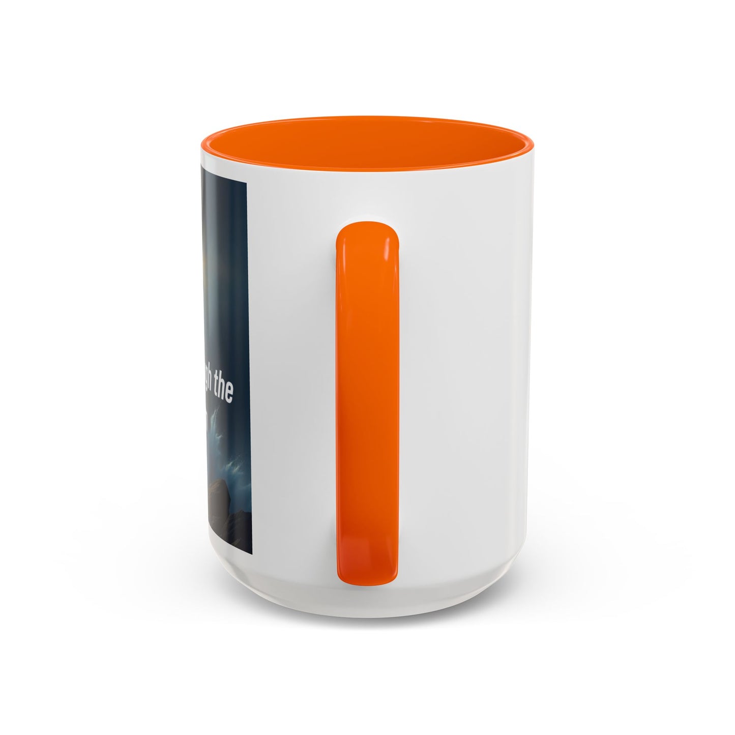 Faith Through the Storm Lighthouse Coffee Mug - Inspirational Ceramic Accent Mug