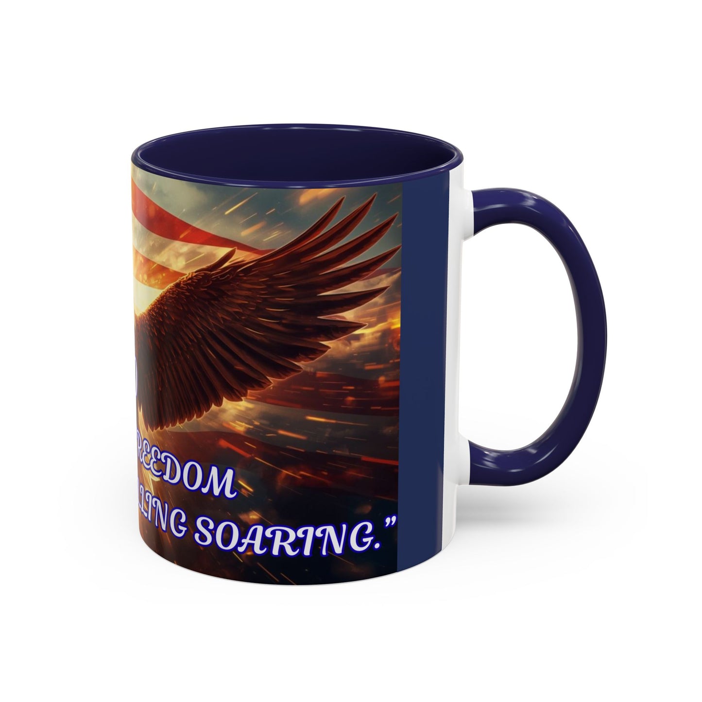 Patriotic Eagle Coffee Mug – "250 Years of Freedom" Accent Mug