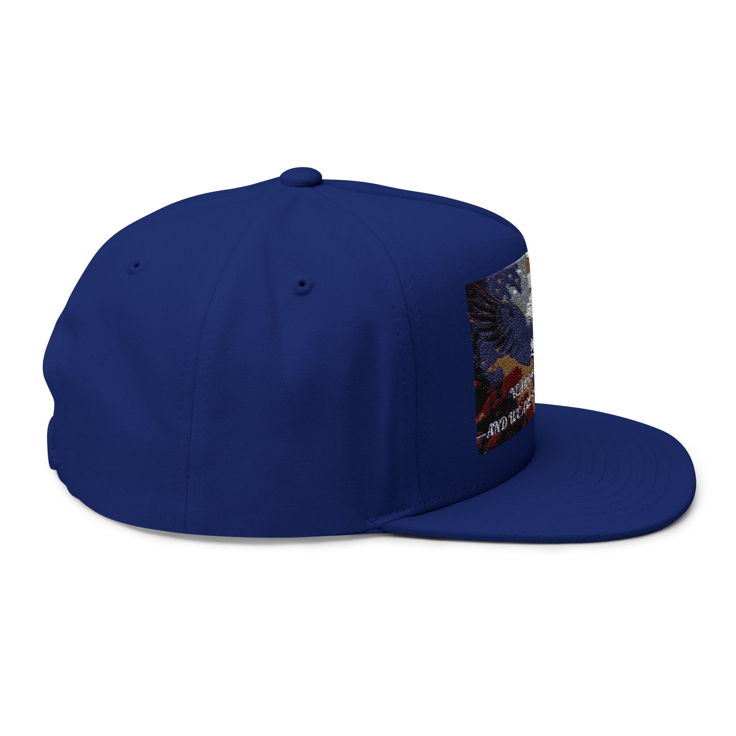 Embroidered Eagle Freedom Flat Bill Cap — "250 Years of Freedom" Patriotic Snapback
