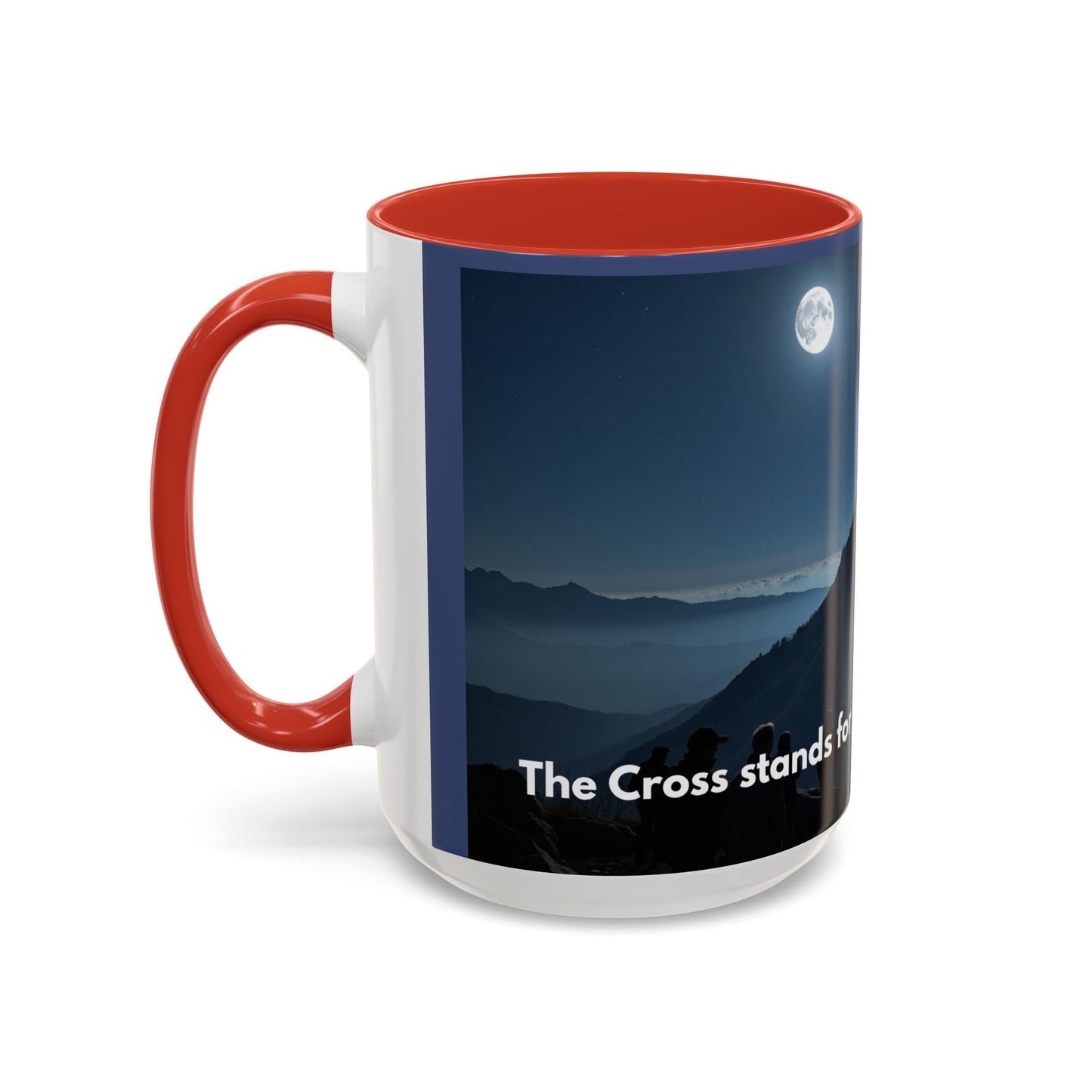 Patriotic Faith Coffee Mug — 'The Eagle Stands for Freedom' 11/15oz Accent Mug