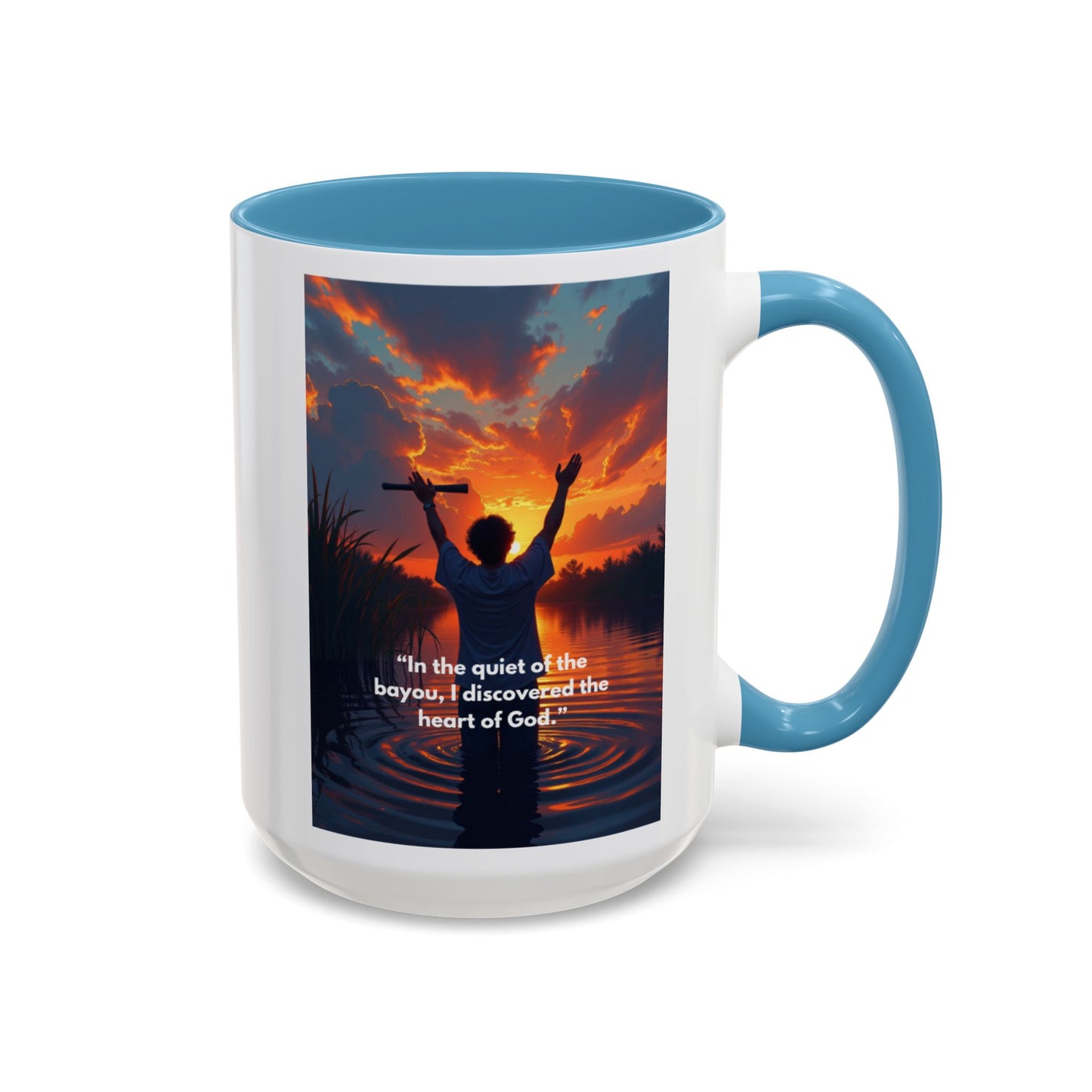 Coffee Mug - "In the Quiet of the Bayou I Discovered the Heart of God" Inspirational Accent Mug