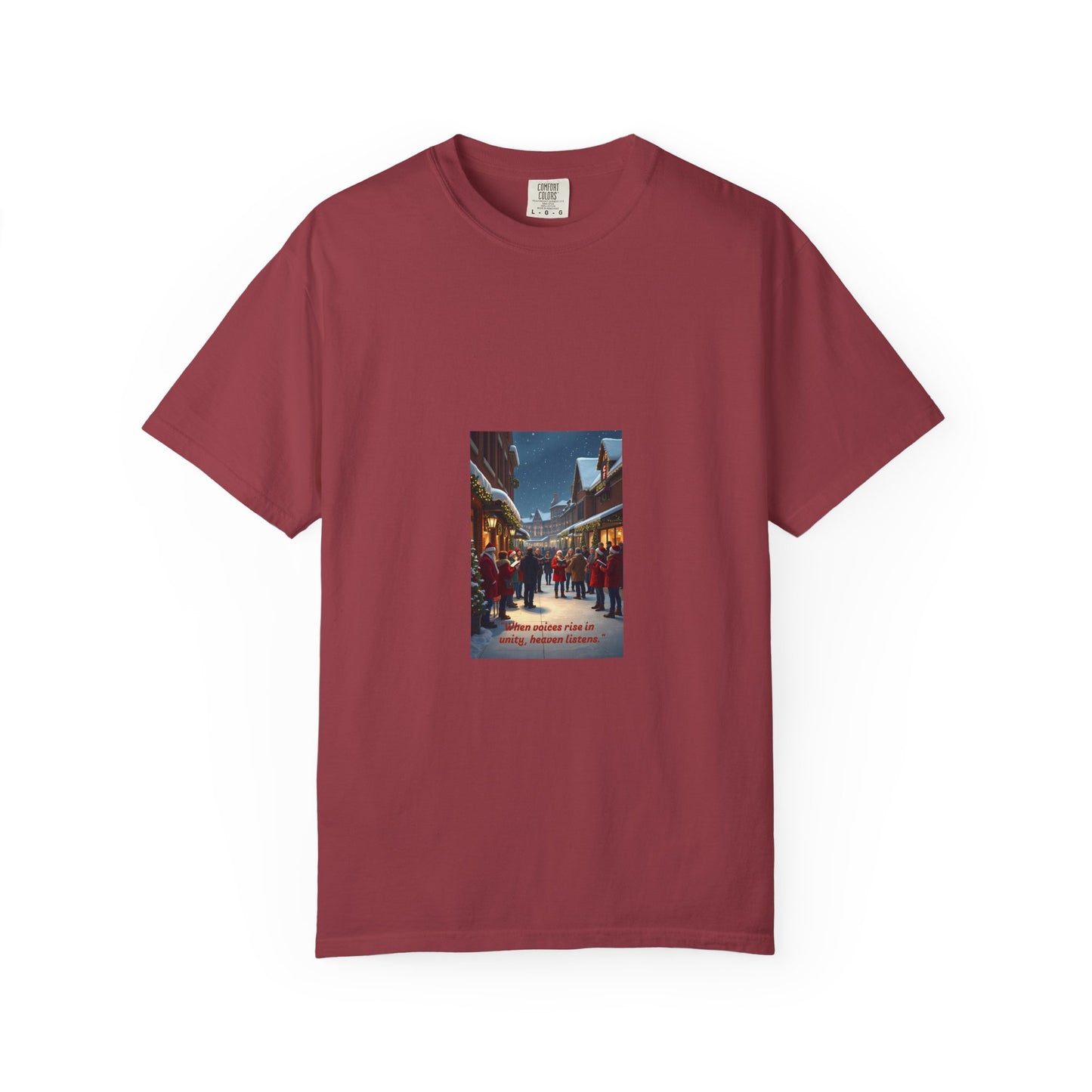 Cozy Winter Scene T-Shirt - Holiday Gift, Casual Wear, Layering Piece, Unisex Tee, Festive Fashion88a