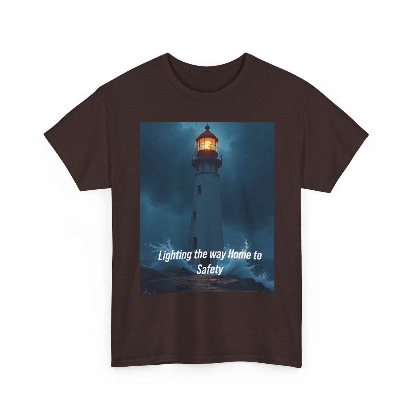 Lighthouse Graphic Tee — "Lighting the Way Home to Safety"