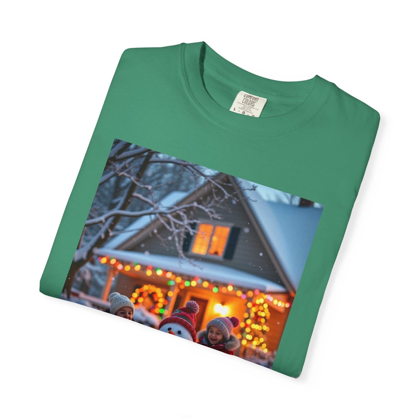Holiday Memory T-shirt, Unisex Winter Tee, Snowman Shirt, Christmas Tee, Family Gathering Apparel, Winter Celebration Wear