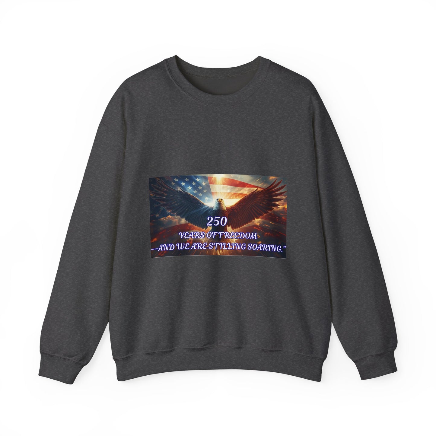 Crewneck Sweatshirt — 250 Years of Freedom Eagle Flag Tribute