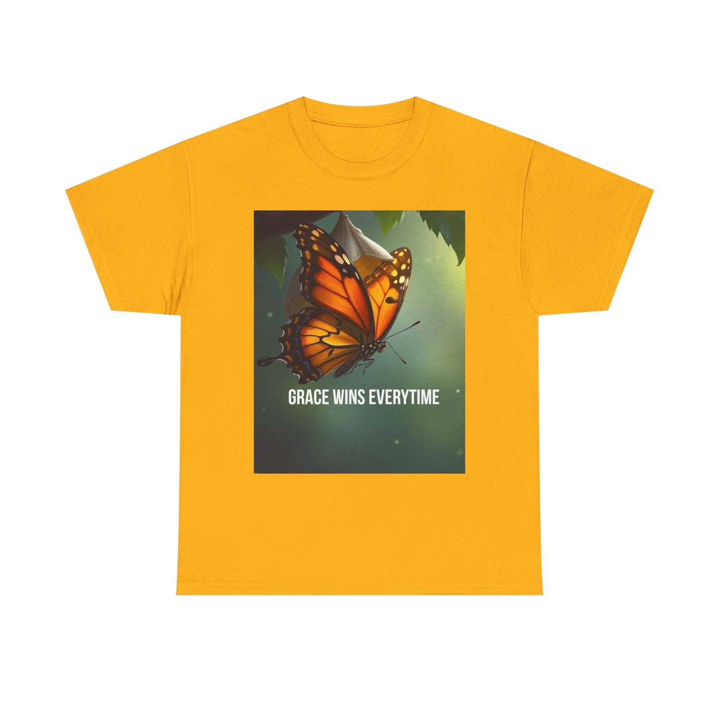 Butterfly 'Grace Wins Everytime' Graphic Tee - Inspirational Nature T-Shirt