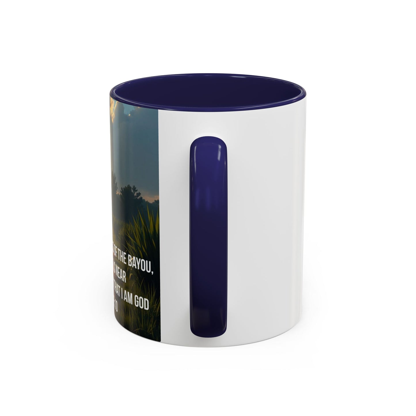 Inspirational Psalm 46:10 Coffee Mug — "Be Still" Accent Mug