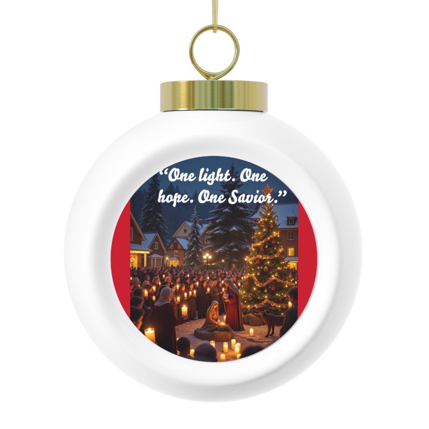 Christmas Ball Ornament | Holiday Decoration, Festive Gift, Tree Decor, Religious Inspiration, Family Keepsake