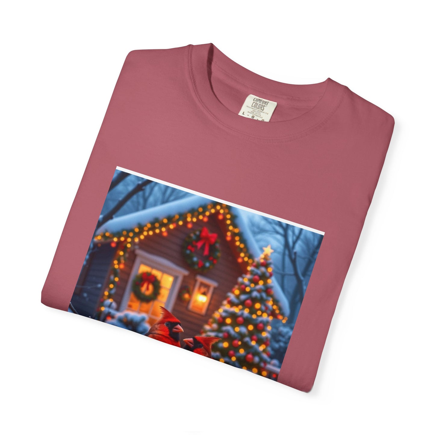 Winter Cardinal T-Shirt, Cozy Holiday Tee, Christmas Gift, Unisex Shirt, Festive Apparel, Winterwear, Nature Lover's Tee