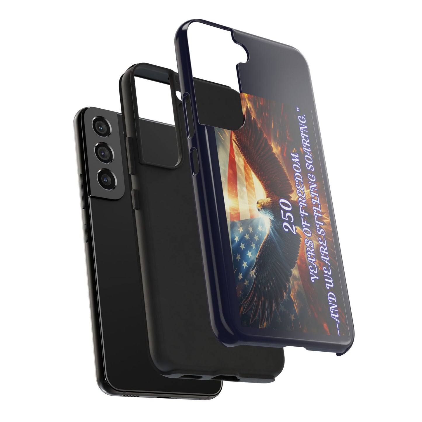 Patriotic Eagle Phone Case — "250 Years of Freedom" Durable Protective Case