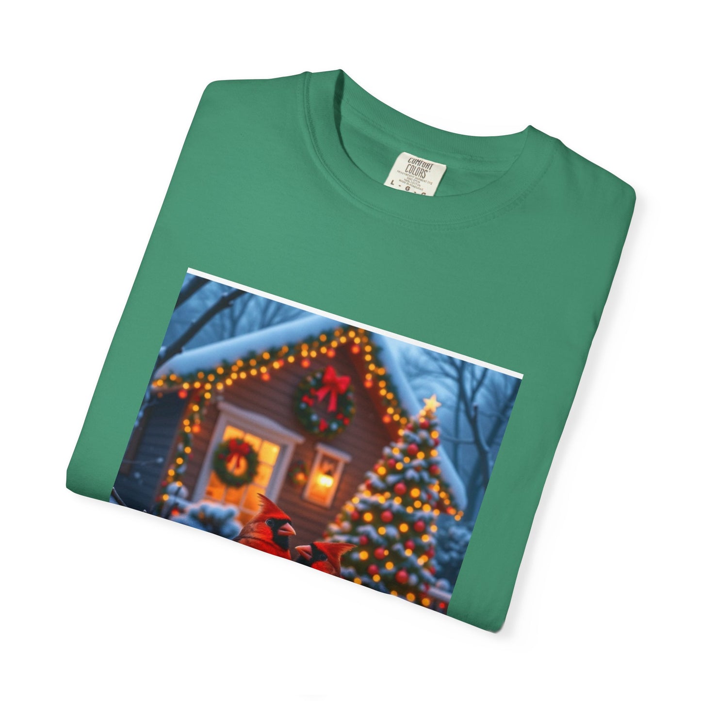 Winter Cardinal T-Shirt, Cozy Holiday Tee, Christmas Gift, Unisex Shirt, Festive Apparel, Winterwear, Nature Lover's Tee