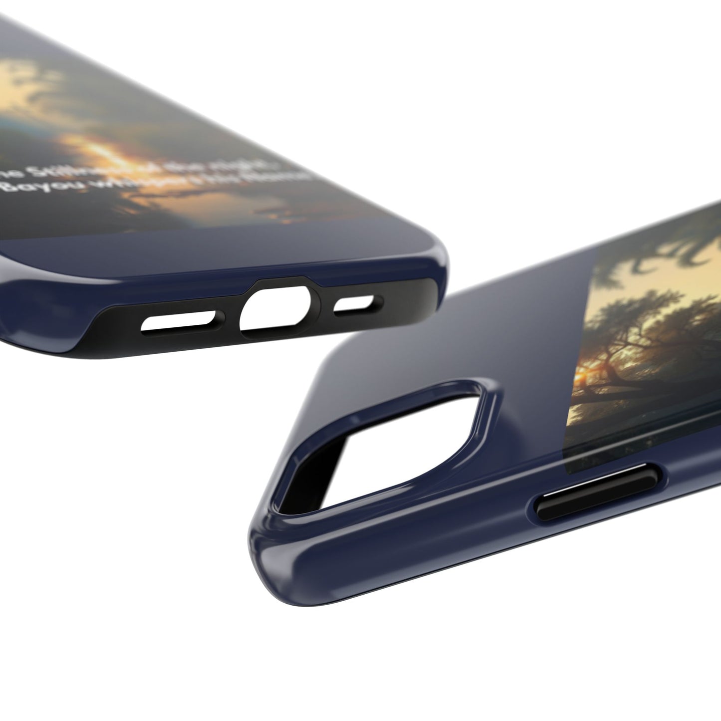 Bayou Cross Phone Case — "In the Stillness of the Night, The Bayou Whispers His Name"