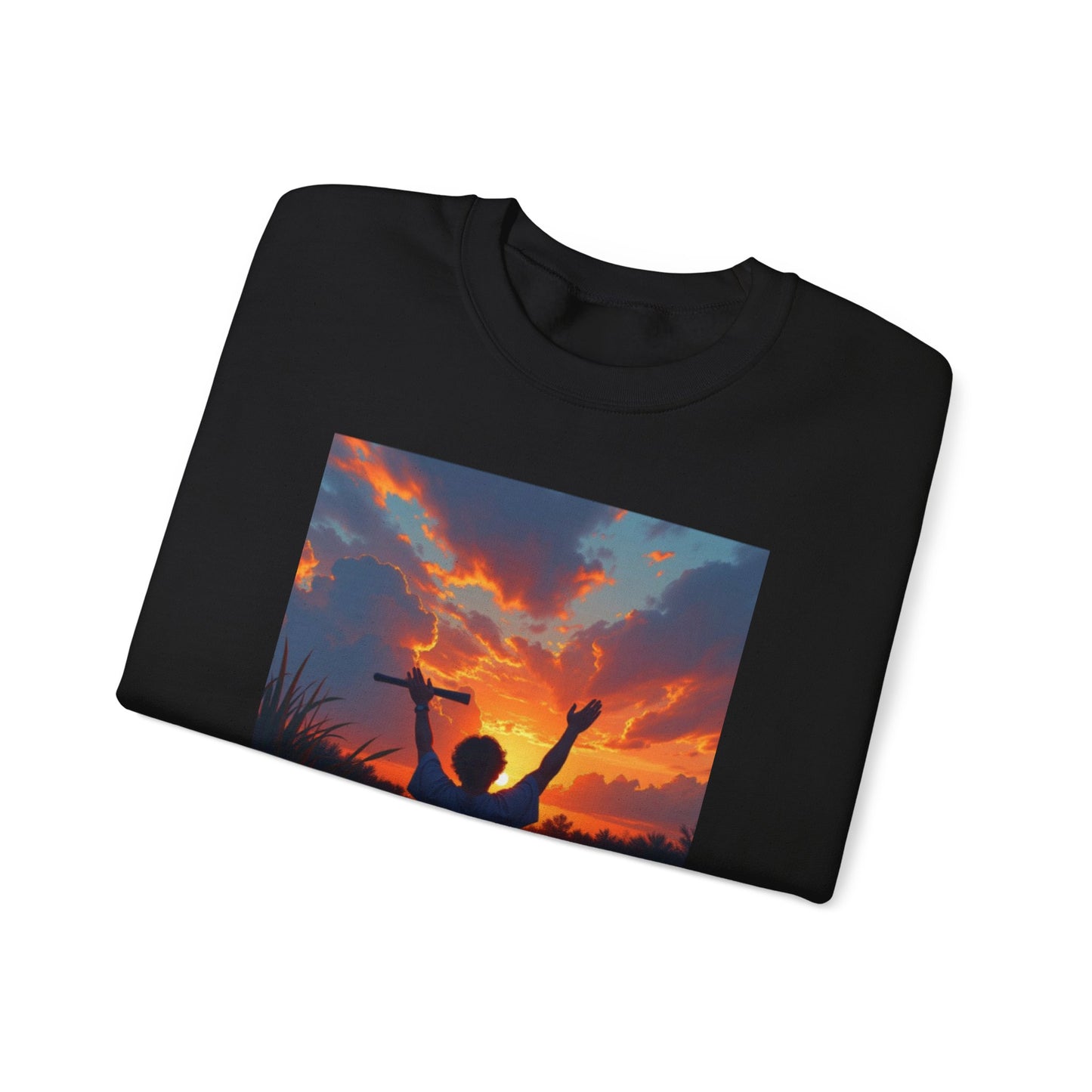 Inspirational Faith Crewneck Sweatshirt — "In the quiet of the bayou, I discovered the heart of God"