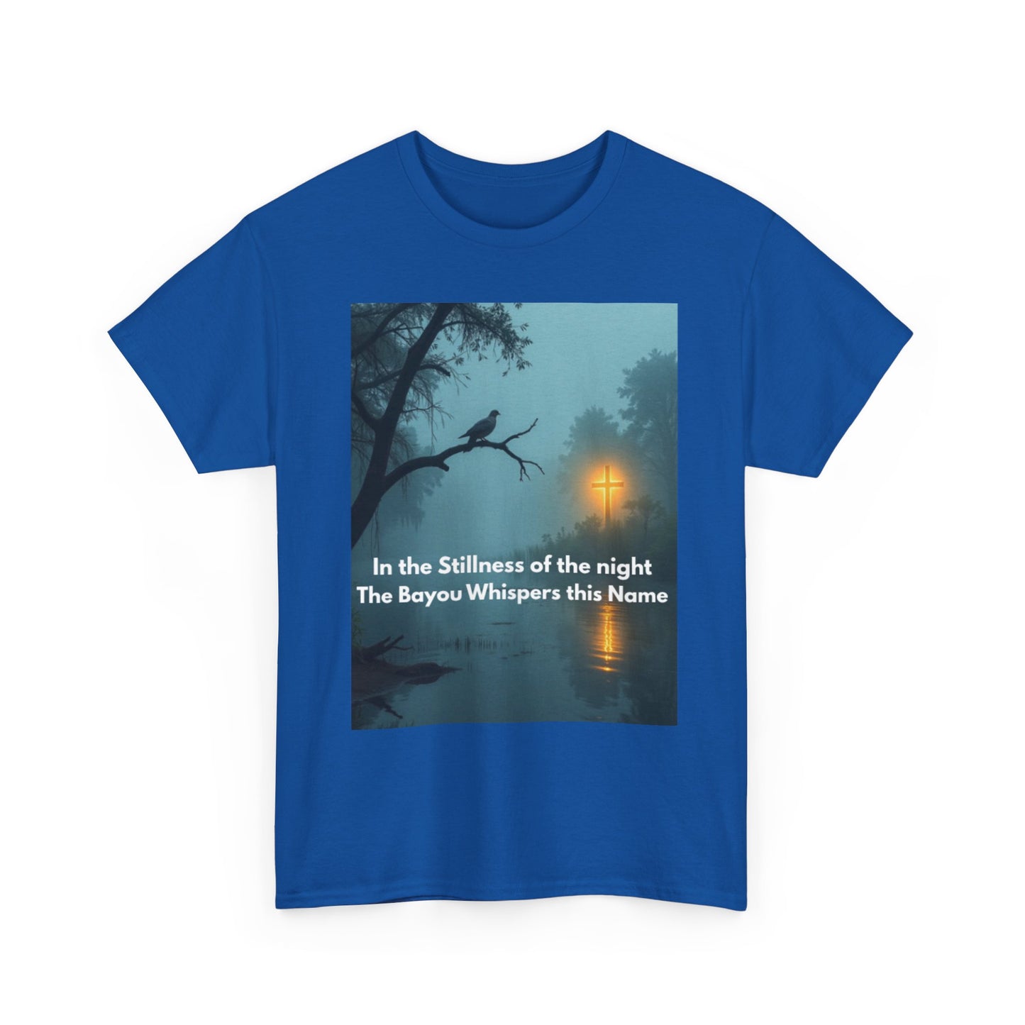 Bayou Night Tee — "In the Stillness of the Night The Bayou Whispers its Name" Graphic Shirt