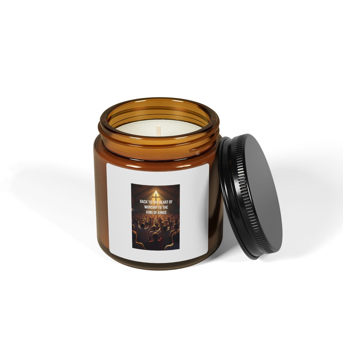 Amber Jar Scented Soy Candle — Uplifting Concert Vibe, Aromatherapy Gift