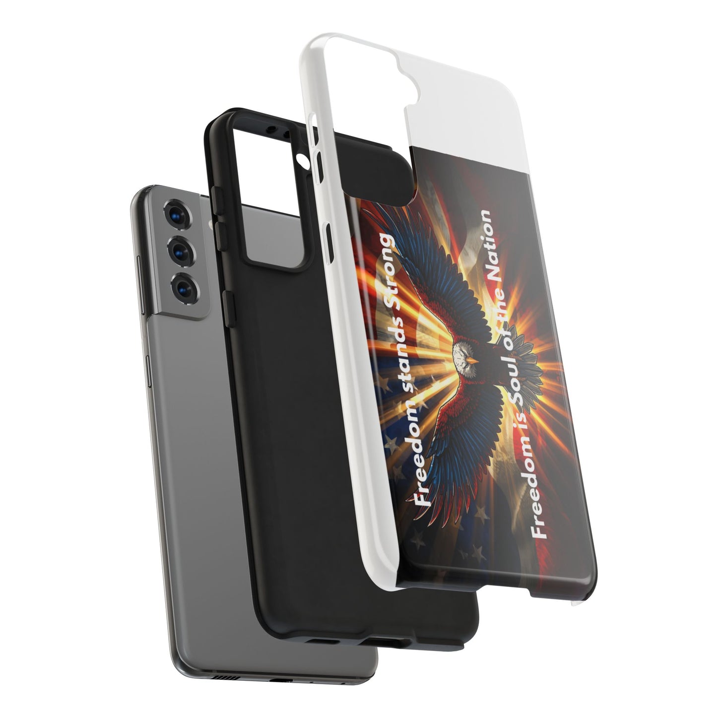 Patriotic Eagle Tough Phone Case — “Freedom Is Soul of the Nation”