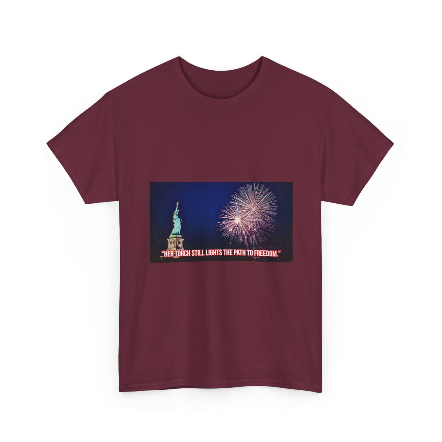 Liberty Fireworks T-Shirt — Statue of Liberty 4th of July Tee