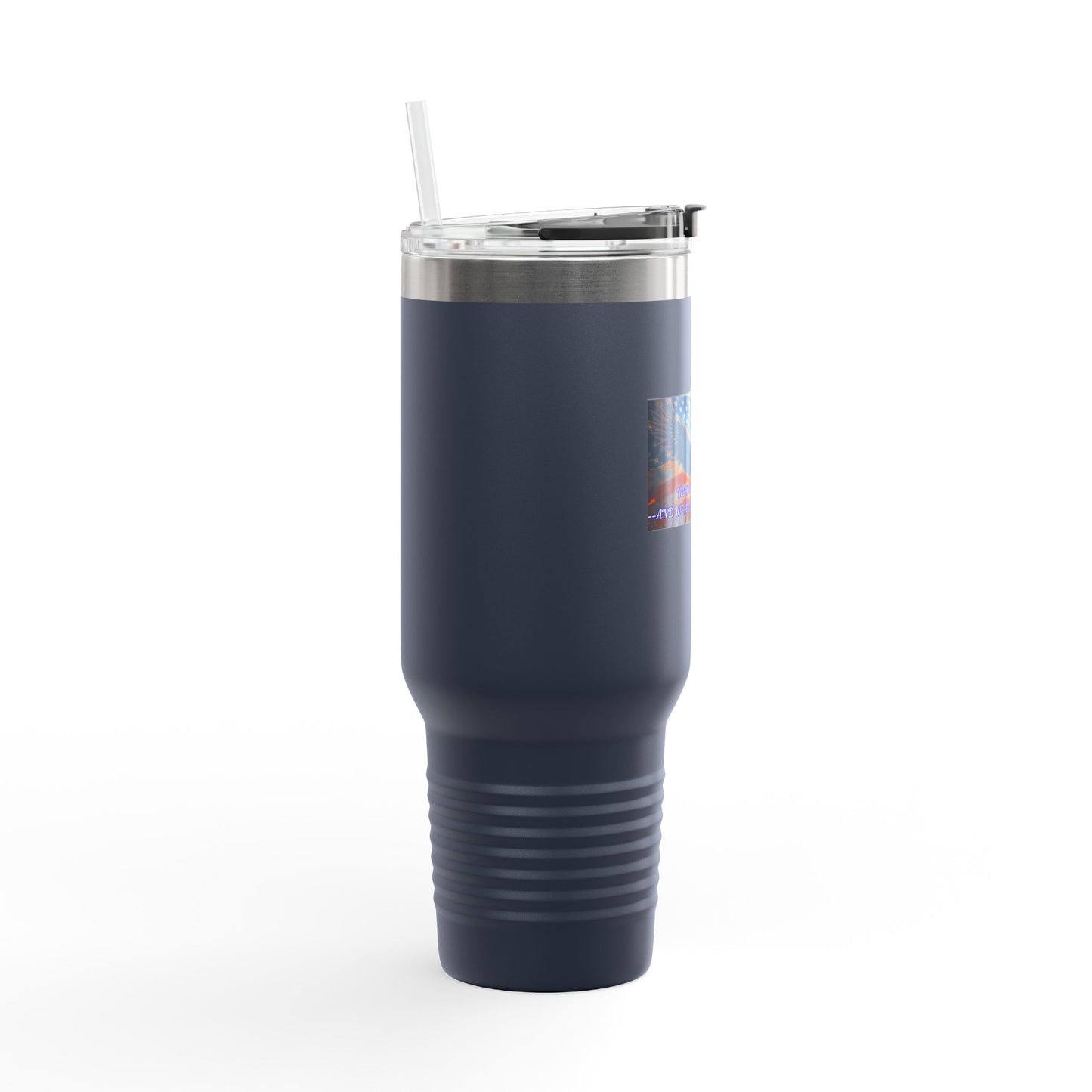 40oz Insulated Travel Mug — Patriotic Eagle Flag Design ("250")