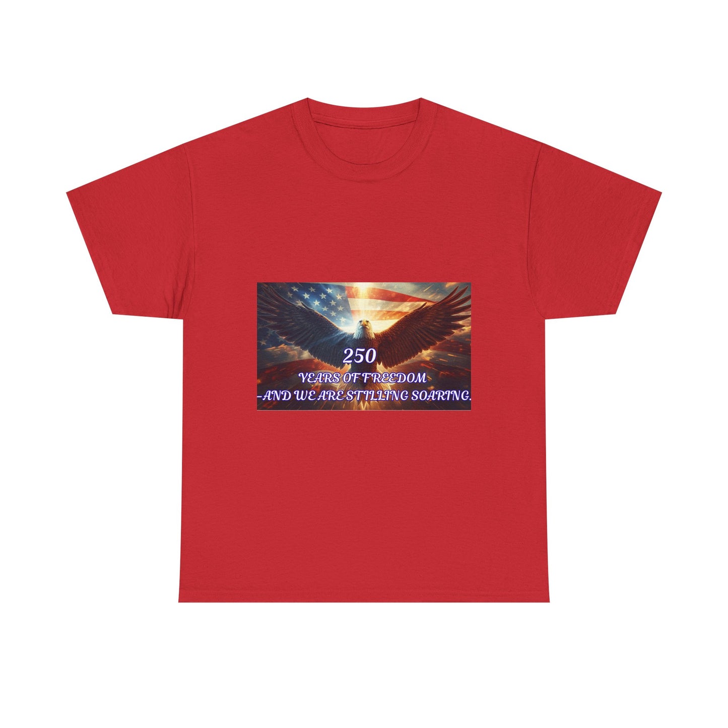 Patriotic Eagle T-Shirt — "250 Years of Freedom" American Flag Tee